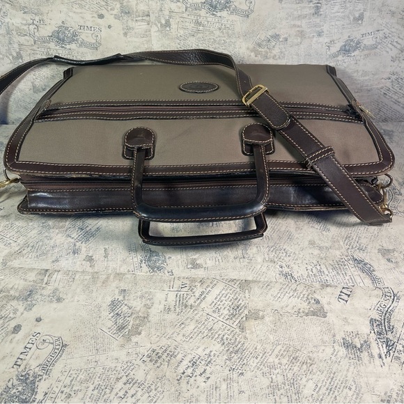 Gucci canvas and leather briefcase - laptop bag Vintage 50s - Picture 6 of 16